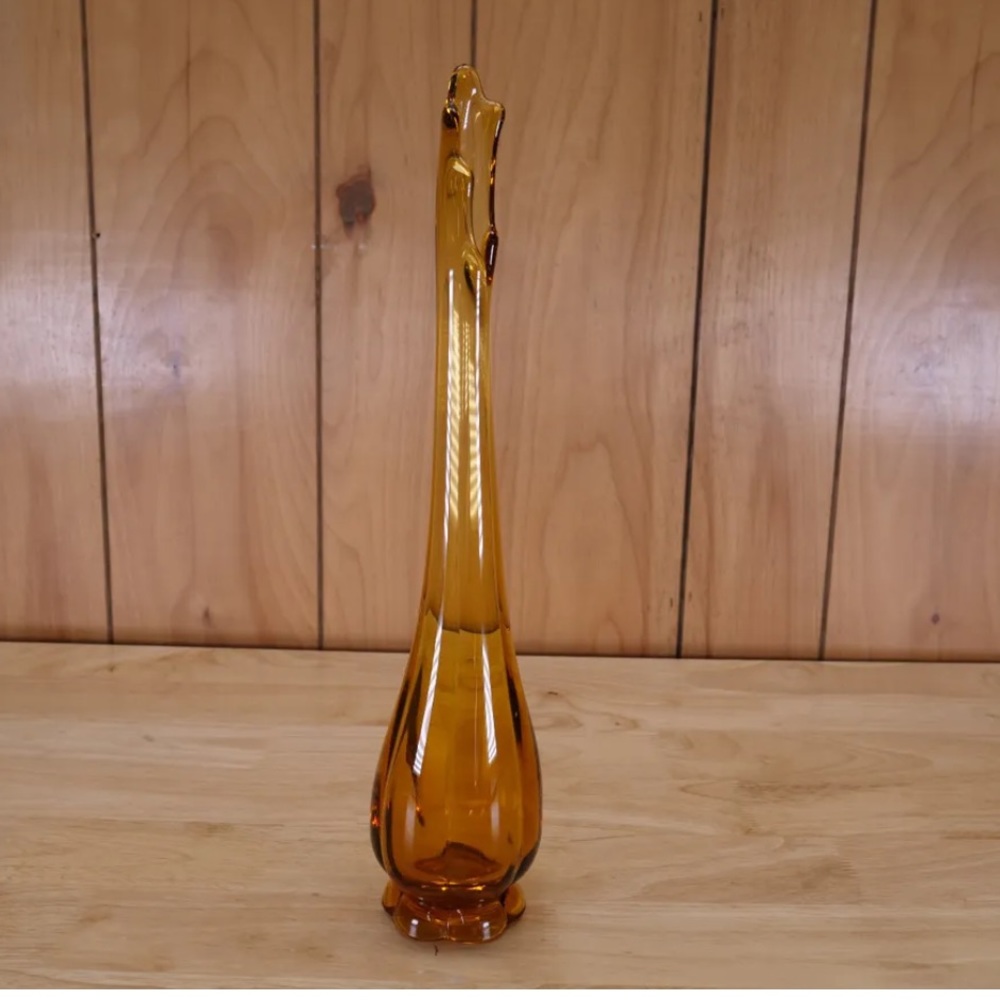 Vintage Viking amber Swung vase